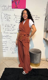 Image 3 of Coordinato mattone gilet+pantalone