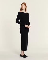 Image 2 of Vestido off the shoulder negro de Pepaloves