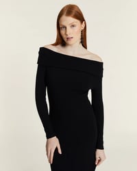 Image 4 of Vestido off the shoulder negro de Pepaloves