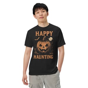 Image of Happy Haunting Halloween Shirt | Cute Ghost Tee | Retro Spooky Season Graphic T-Shirt
