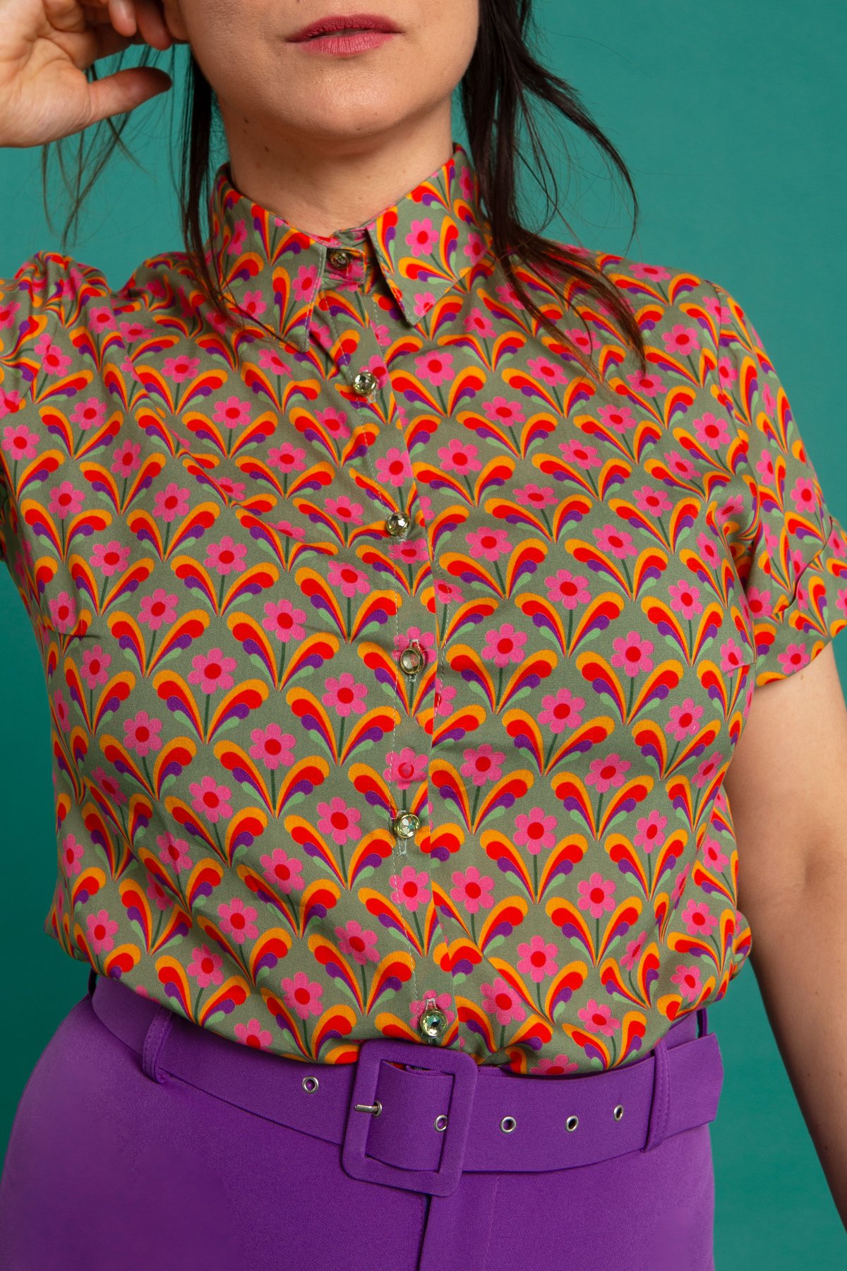 Image of Cinturón morado forrado