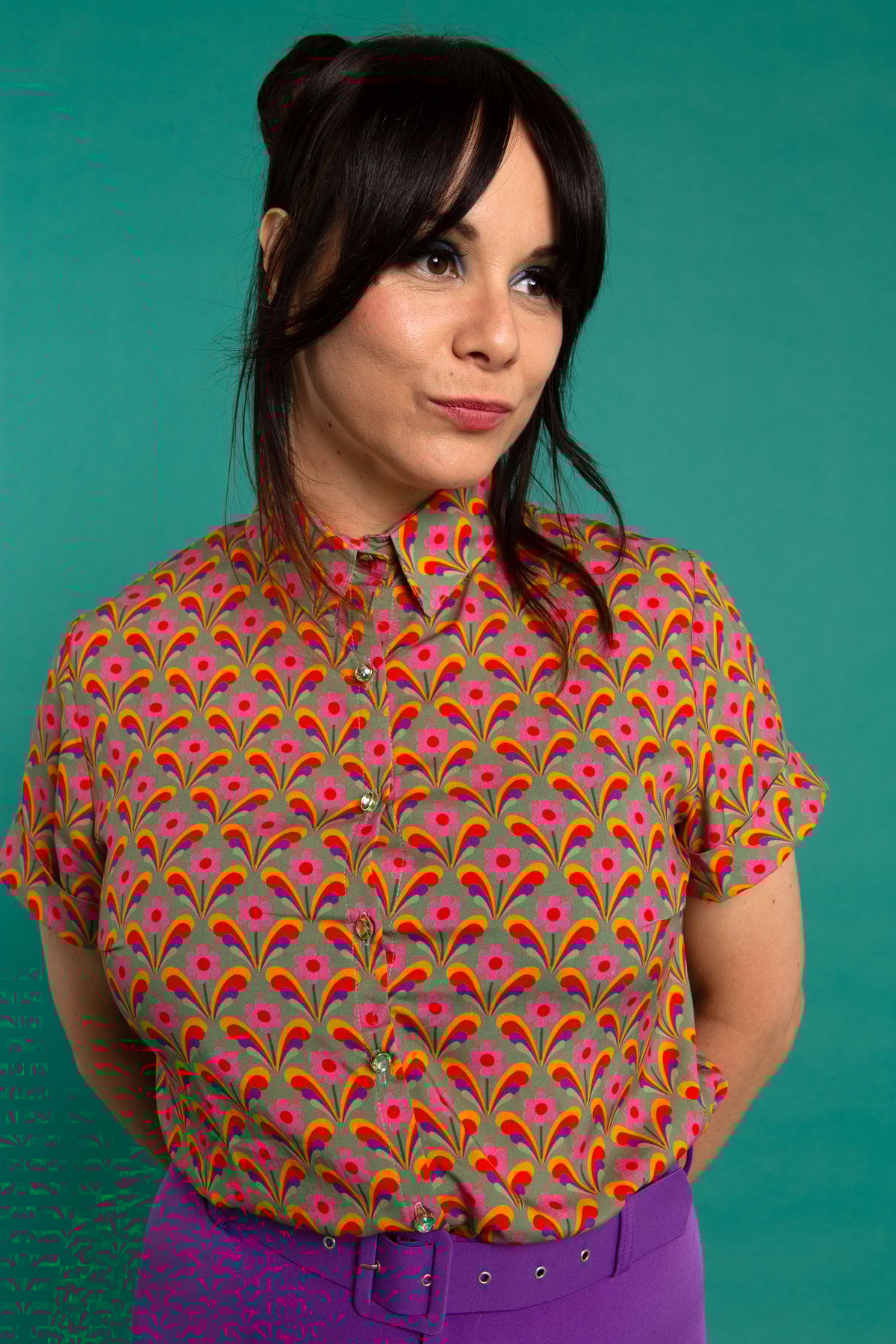 Image of Cinturón morado forrado