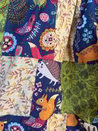 Image 4 of Autumn Woodland Creatures Patchwork Dress 2t
