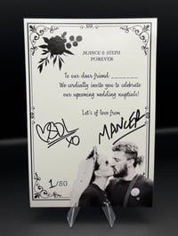SDL & MANCE DUAL SIGNED PERSONALISED WEDDING INVITATION
