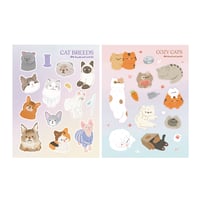 Cats Sticker Sheets (Glitter)