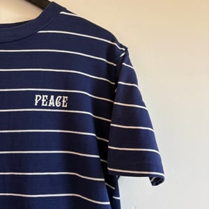 Image of 'Peace' Striped T-Shirt
