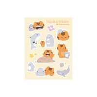 Tiger Shark Sticker Sheet (Glitter)