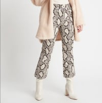 Image 1 of CHOOSY- Faux Leather Snake Printed Pants