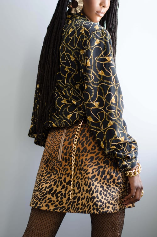 Image of Modern Jazera Ombre Textured Leopard Skirt