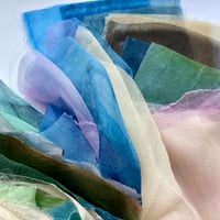 Image 3 of Hand-dyed sheer silk fabric scraps