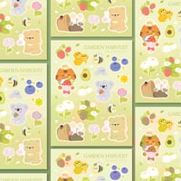 Image 3 of Theme Park & Garden Harvest Sticker Sheet (Glitter)