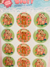 Gingerbread house and Ginger boy- Gingerbread micro-scent scratch n sniff