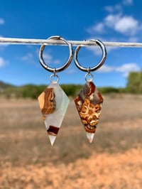 Aguas Blancas - Orecchini in legno e resina