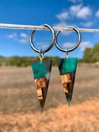 Cala Jondal - Orecchini legno e resina