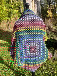 Image 5 of Storms & Rainbows   Crocheted Cocoon Cardigan 