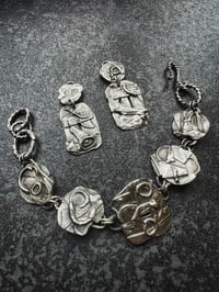 Image 3 of Sterling Silver Bracelet & Earring Set
