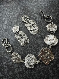 Image 1 of Sterling Silver Bracelet & Earring Set