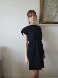 Image 2 of raw cut cotton jersey DRESS // sleeveless, with elastic waist, in different colors