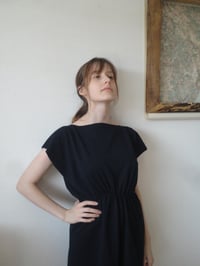 Image 4 of raw cut cotton jersey DRESS // sleeveless, with elastic waist, in different colors