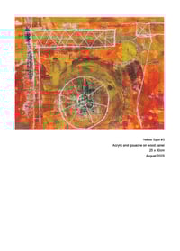 Image 4 of Yellow Spot #3 - Original painting on mounted wooden panel. By Alan C. Martin