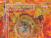 Image 1 of Yellow Spot #3 - Original painting on mounted wooden panel. By Alan C. Martin