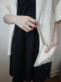 Image 3 of heavy raw cotton JACKET // with pockets, long or short sleeves