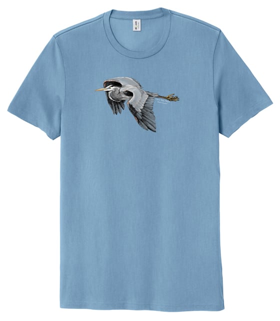 Image of Great Blue Heron organic t-shirt
