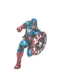 Captain America Comic Print