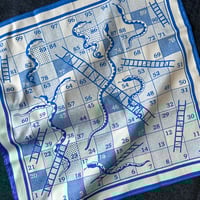 Image 4 of Snakes & Ladders board game printed cotton napkin