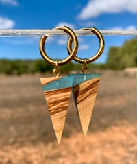 Cala Saladeta - Orecchini legno e resina.