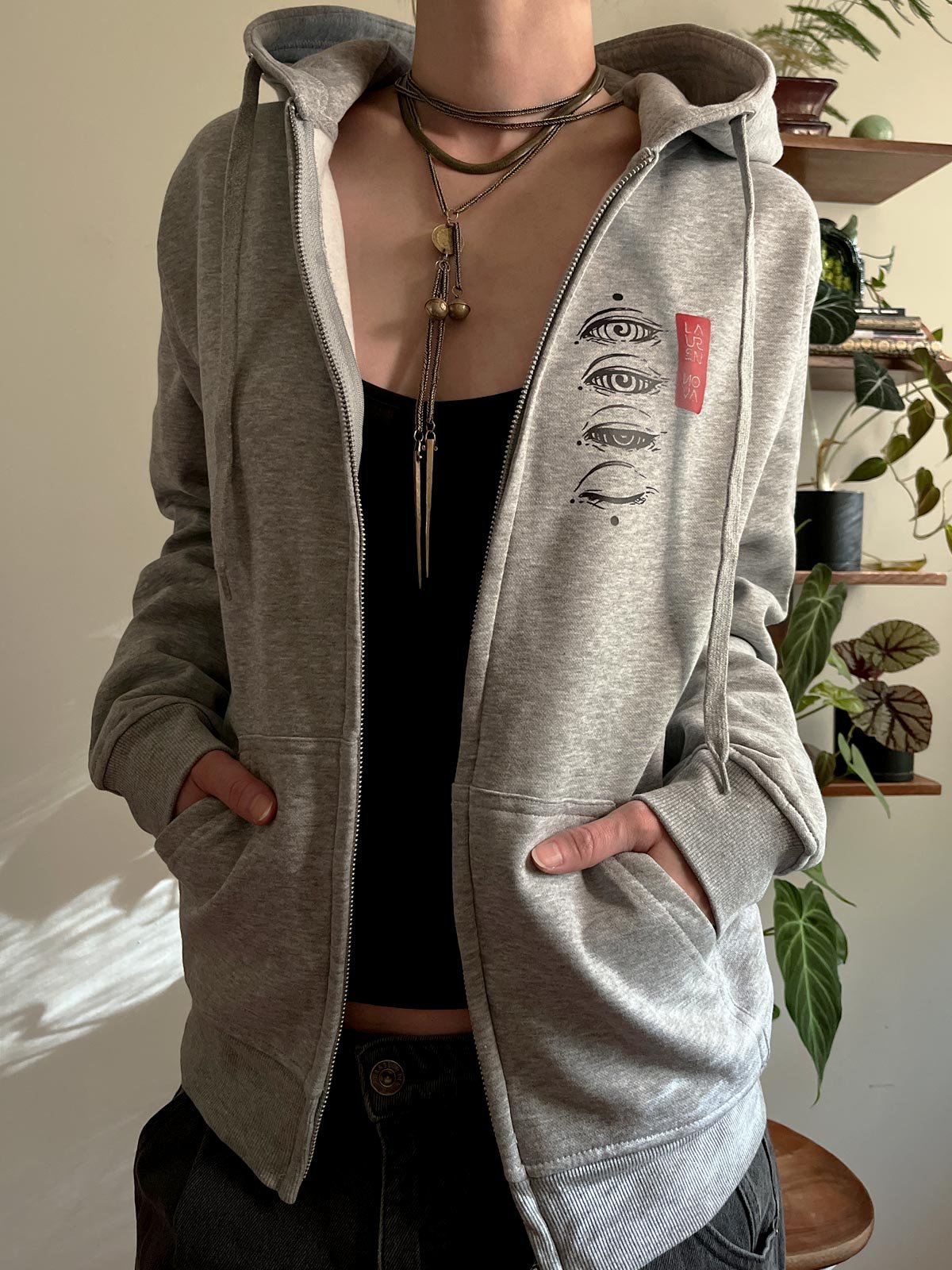 Image of Eye Stack Zip-Up Hoodie