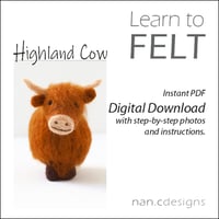 Image 1 of PDF Highland Cow Felting Instructions