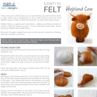 Image 2 of PDF Highland Cow Felting Instructions