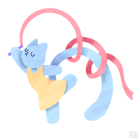 Image 4 of dancing cat • 14x14cm