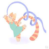Image 5 of dancing cat • 14x14cm