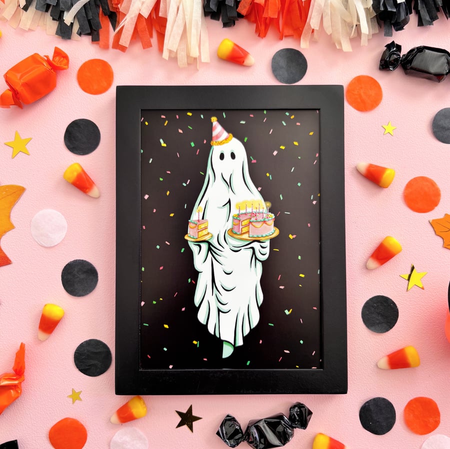 Image of Confetti  Ghost 5x7 mini print 