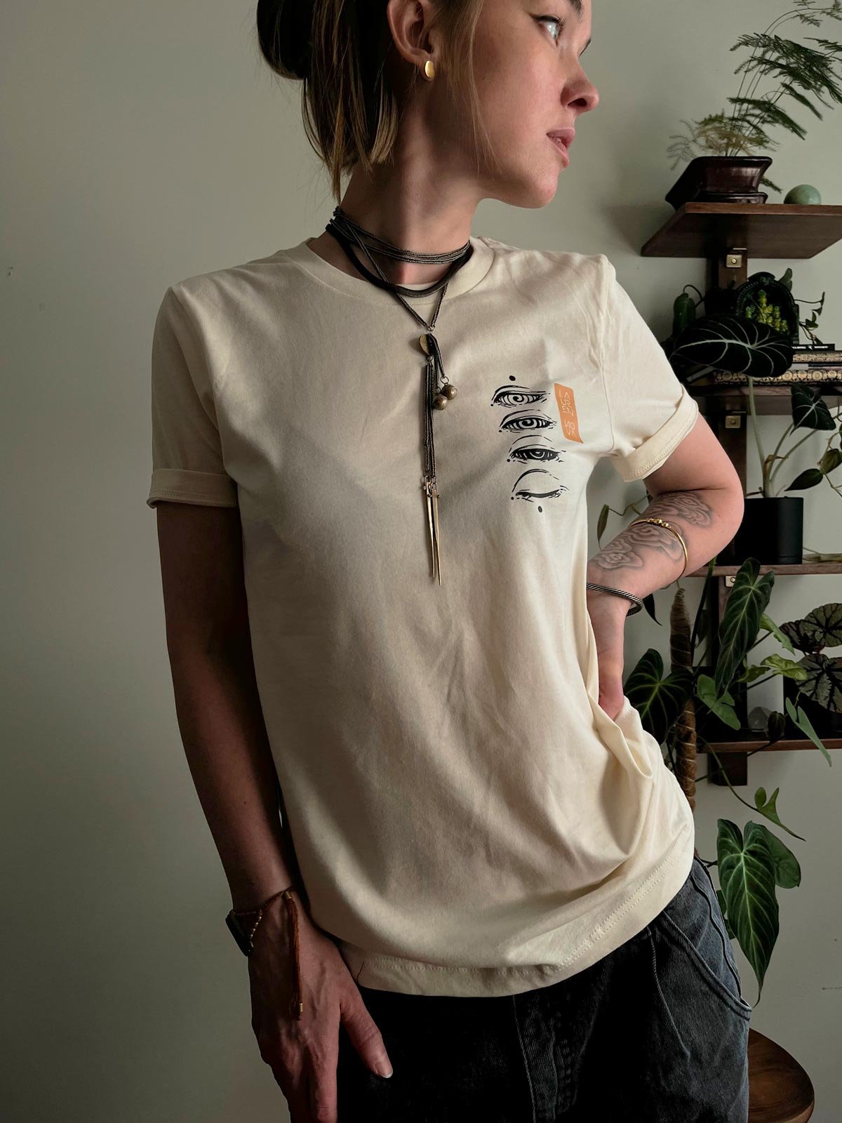 Image of Eye Stack Natural T-Shirt