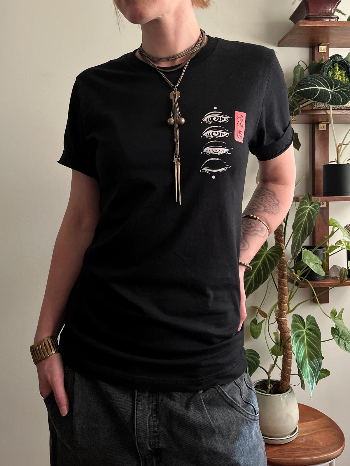 Image of Eye Stack Black T-Shirt