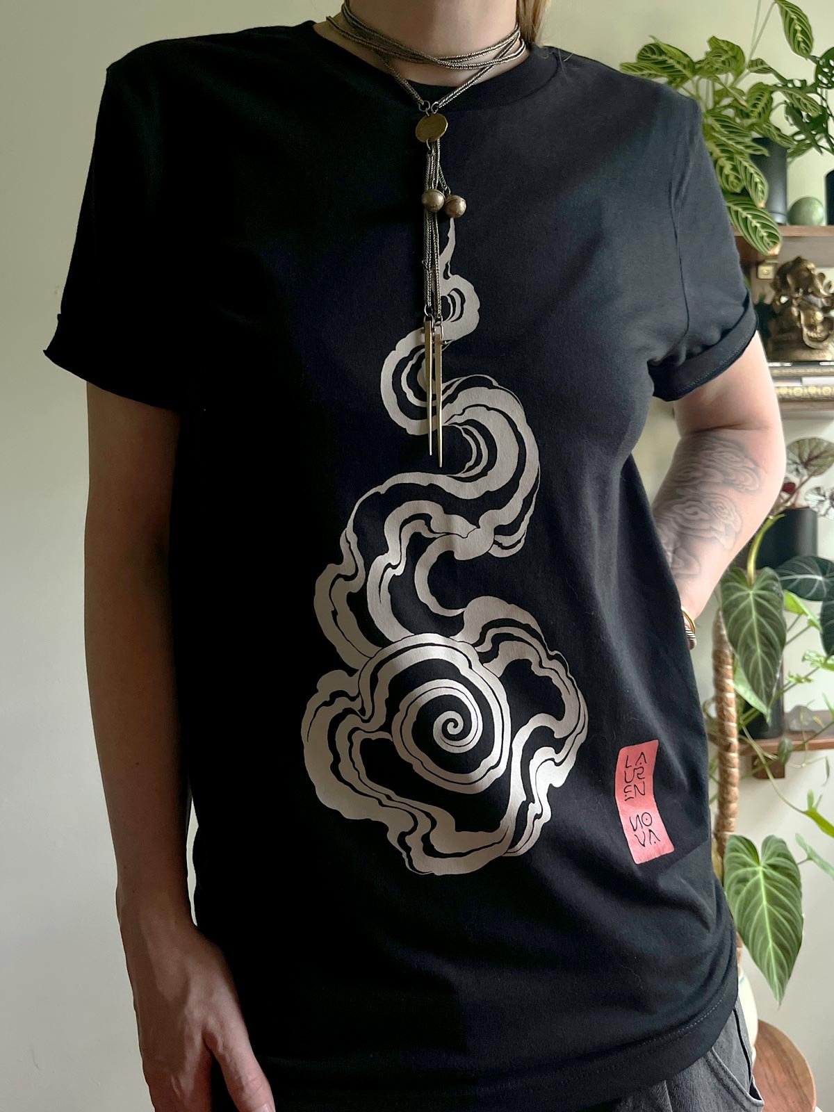 Image of Spiral Drifter Black T-Shirt