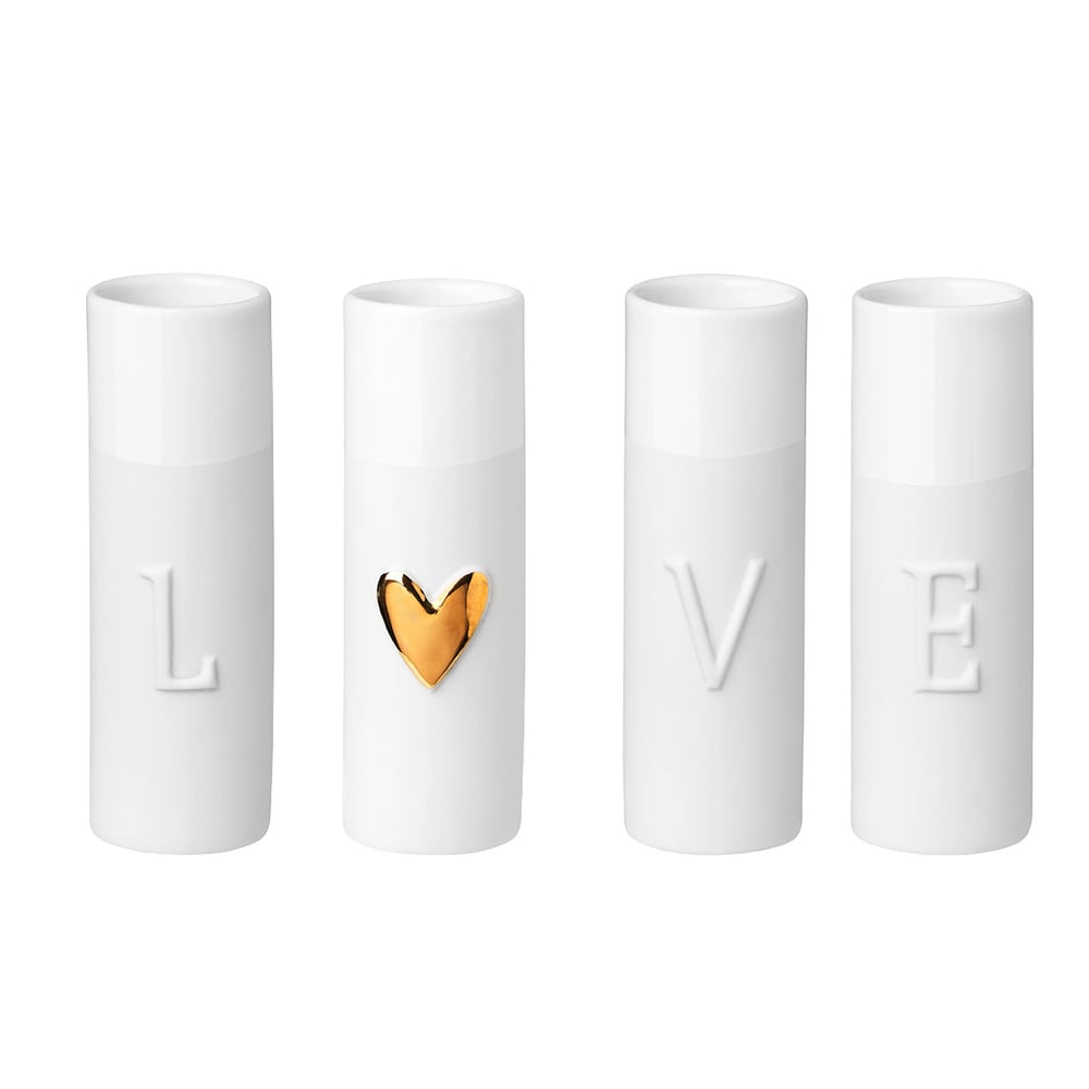 Image of Set de 4 Mini Vases : LOVE