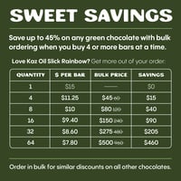 Image 3 of Kaz Oil Slick Rainbow Chocolate Bar 