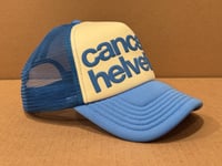 Image 2 of cancel helvetica trucker (light blue/white)