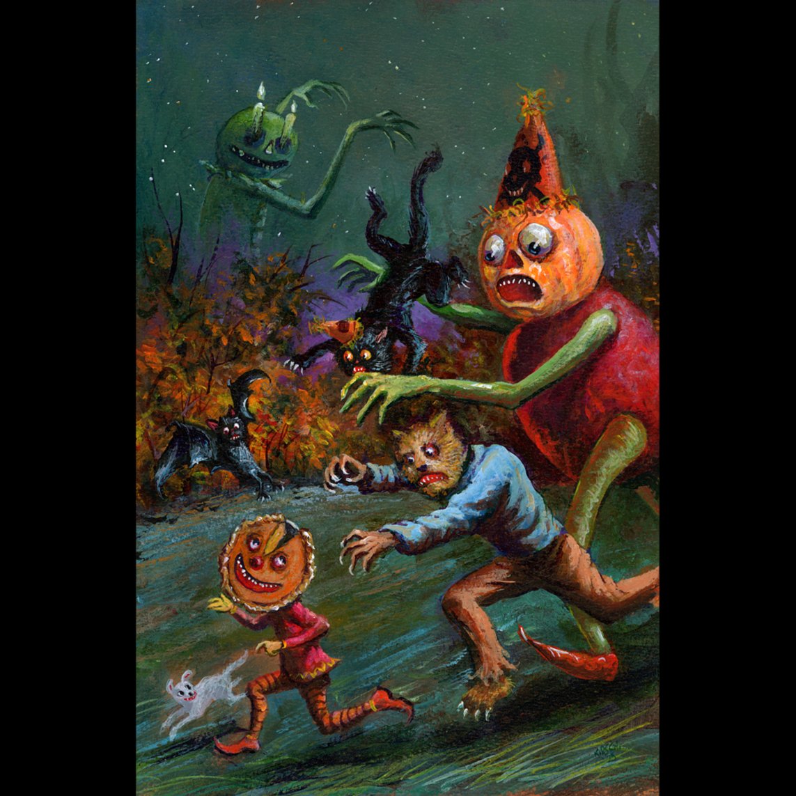 Image of "Can't catch me!' Original Acrylic Painting