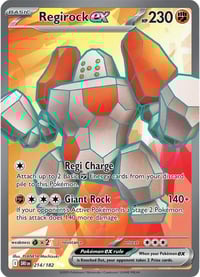Regirock ex - 214/182 - SV10: Destined Rivals - Near Mint