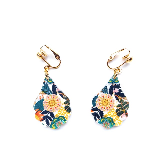 Geneva Fall Floral Earrings | Clip - on