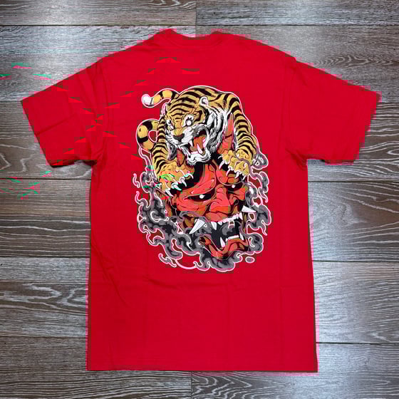 Image of Tora Atakku Red Mens T-Shirt