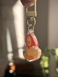 Image 2 of Red headscarf goose keychain