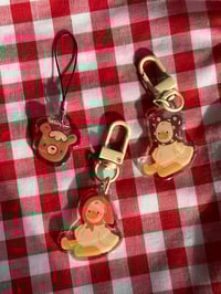 Image 3 of Red headscarf goose keychain