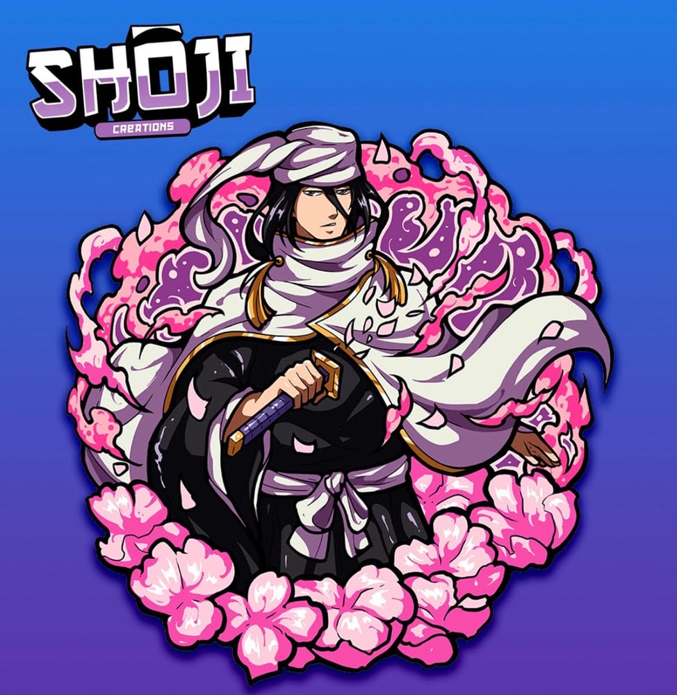 Cherry Blossom Samarai Enamel Pin