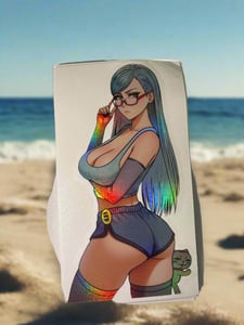 Waifu Fighter Holo Sticker